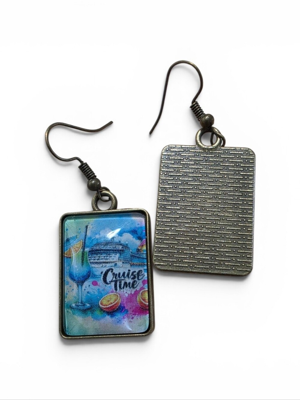 Cruise Time Beachy Dangle Earrings NIP Summer Vacation Cruise Ship - Picture 4 of 4